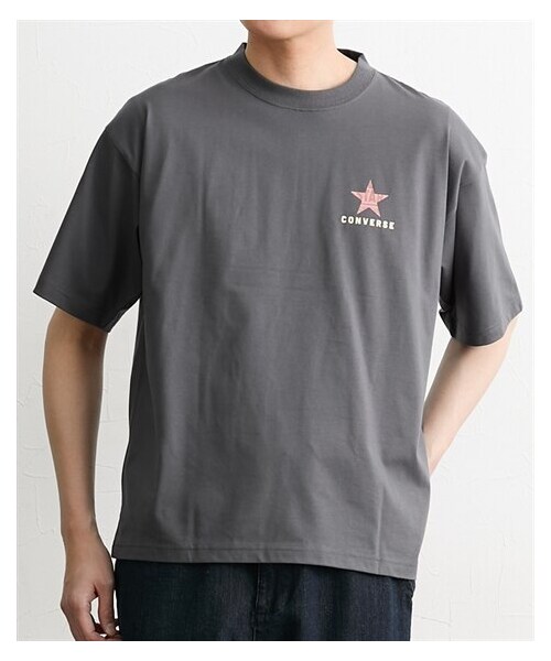 nissen（ニッセン）の「COOLMAX天竺BACKPRINT半袖Tシャツ CONVERSE（コンバース）（Tシャツ/カットソー・メンズ・64サックス/48スミクロ・M/L/LL）」の3枚目の写真