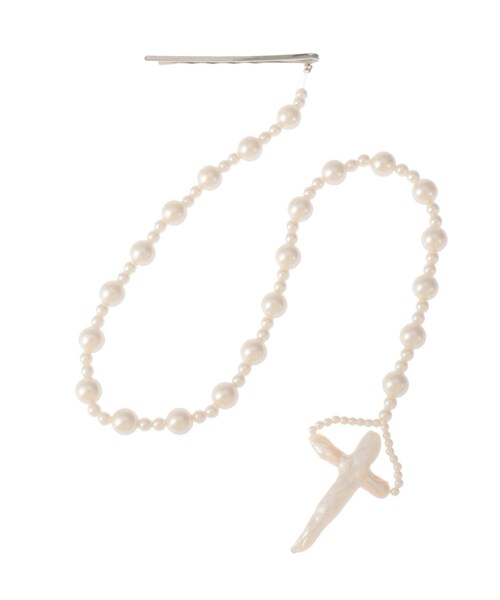 Cross Pearl Hair Pin