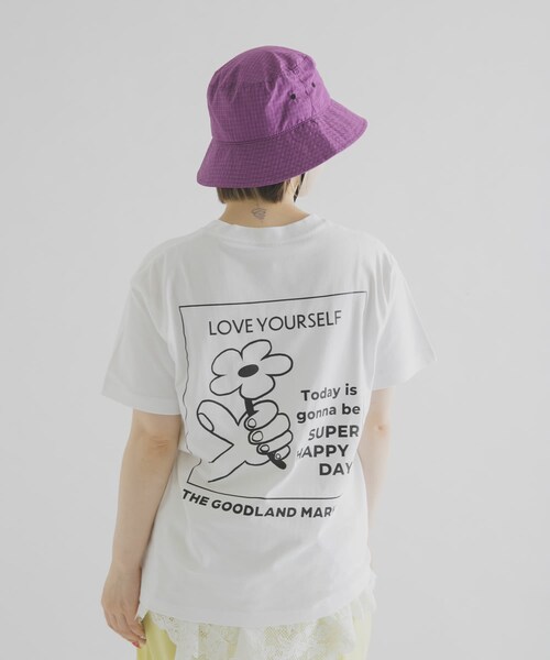 THE GOODLAND MARKET（ザグッドランドマーケット）の「ザ グッドランド マーケット　THE GOODLAND TEE-flower（Tシャツ/カットソー・メンズ・WHITE/BLUE/GREEN/PINK・S/M/L）」の8枚目の写真