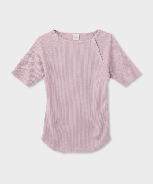 ROPE'(ロペ)の「【一部店舗限定】【REALM(レルム)】HALF-SLEEVE TOP|半袖Tシャツ(Tシャツ/カットソー・レディース・ホワイト/パープル/イエロー・38)」の8枚目の写真