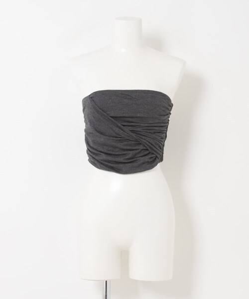 URBAN RESEARCH(アーバンリサーチ)の「GANNI DRAPED BANDEAU TOP(チューブトップ・レディース・PHANTOM・36)」の2枚目の写真