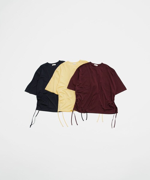 LAATO（ラート）の「shirring over tee（Tシャツ/カットソー・レディース・マロン/ミッドナイト/エッグ・Free）」の13枚目の写真