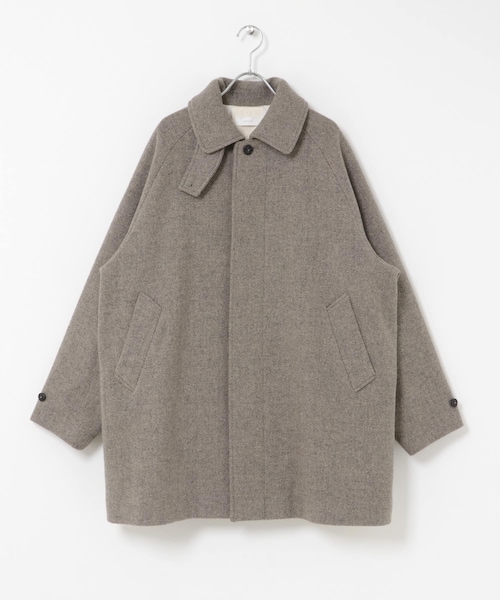 かぐれ（カグレ）の「バックタックフレンチウールショートコート（ステンカラーコート・レディース・CHARCOAL/GREGE・Free）」の2枚目の写真
