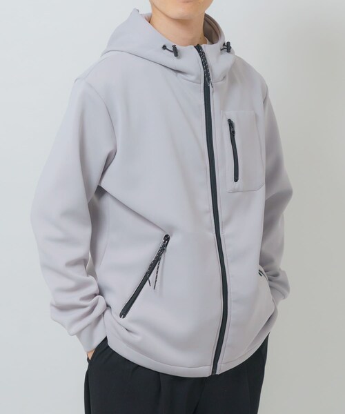 ITEMS URBANRESEARCH(アイテムズ アーバンリサーチ)の「調温機能ストレッチダンボールパーカー(楽着シリーズ)(パーカー・メンズ・BLK/GRY/NVY・M/L)」の2枚目の写真