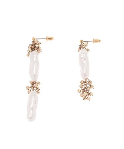 LAGUNAMOON（ラグナムーン）の「LADYキャビアビーズ淡水ピアス（ピアス（両耳用）・レディース・シルバー/ゴールド・F）」の5枚目の写真