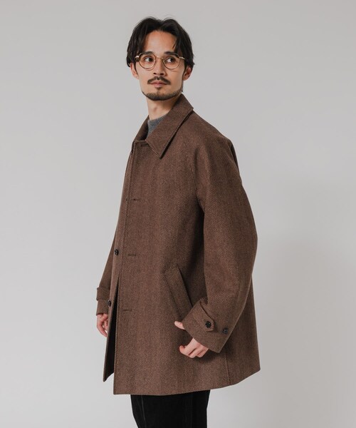 URBAN RESEARCH（アーバンリサーチ）の「WINDPROOF TWEED HALF COAT（テーラードジャケット・メンズ・BROWN/CHARCOAL・M/L）」の22枚目の写真