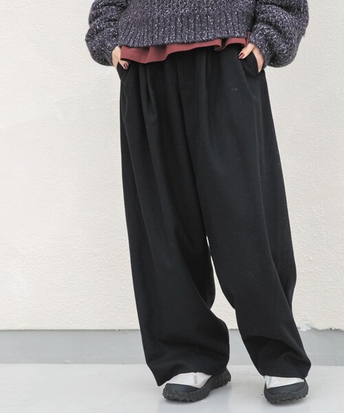 EKAL（エカル）の「ウールツィードパンツ（その他パンツ・レディース・モカグレー/ブラック・One）」の5枚目の写真