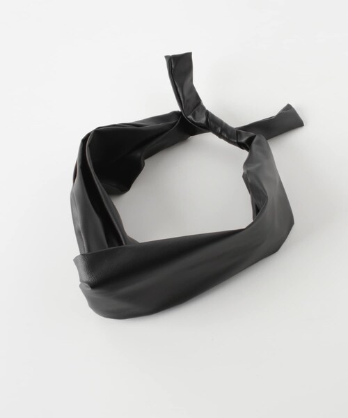 SMELLY（スメリー）の「エコレザーワイヤーヘアターバン（ヘアバンド・レディース・BLK/BRN・-）」の5枚目の写真