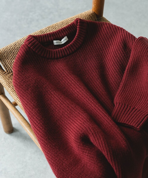 URBAN RESEARCH DOORS（アーバンリサーチドアーズ）の「畦ニット クルーネックプルオーバー（ニット/セーター・メンズ・RED/GRAY/BLUEGREEN/CHARCOAL・M/L）」の4枚目の写真