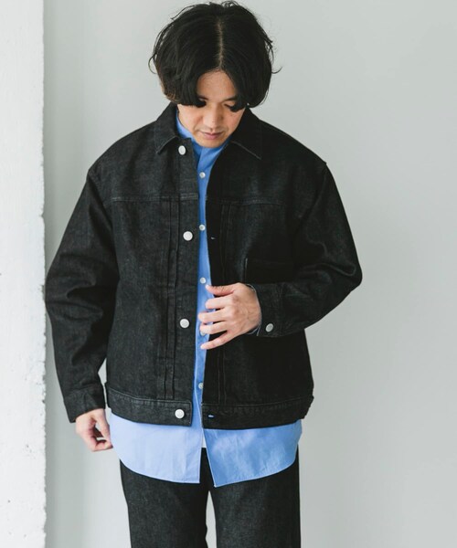 URBAN RESEARCH DOORS（アーバンリサーチドアーズ）の「13.3oz デニムジャケット（デニムジャケット・メンズ・INDIGO/BLACK・M/L）」の6枚目の写真