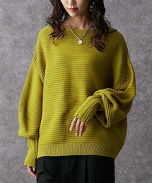 Soiunique | 袖口リブデザインオーバーサイズニット ［Soiunique］(ニット/セーター)