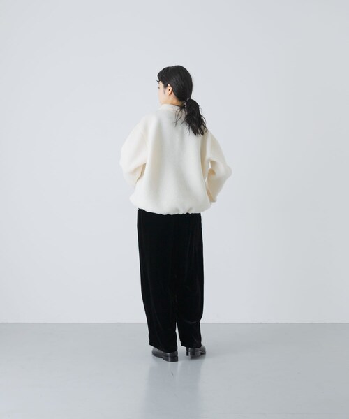 かぐれ（カグレ）の「ウールコットンフリースプルオーバー（その他トップス・レディース・OFF/BLACK・Free）」の10枚目の写真