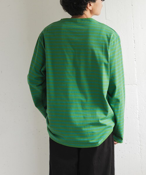 URBAN RESEARCH DOORS(アーバンリサーチドアーズ)の「FORK&SPOON ボートネックボーダー(Tシャツ/カットソー・メンズ・BRN×PNK/GRN×TUQ/YEL×PPL・4/5)」の18枚目の写真