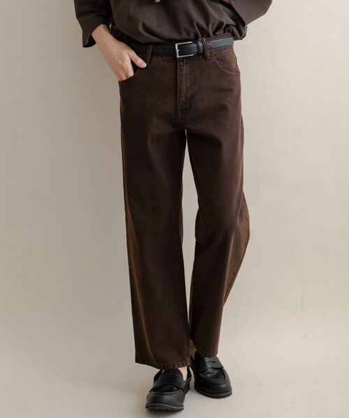 SENSE OF PLACE by URBAN RESEARCH（センスオブプレイスバイアーバンリサーチ）の「ストレートデニムパンツ（デニムパンツ・メンズ・BLACK/BROWN/L.INDIGO・S/M/L）」の21枚目の写真