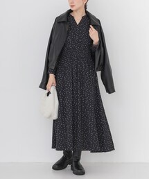 URBAN RESEARCH（アーバンリサーチ）の「ウエストシャーリングドットワンピース（ワンピース・レディース）」
