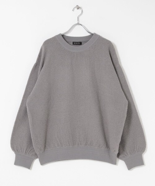EKAL（エカル）の「パイル編みクルーニット（ニット/セーター・レディース・グレージュ/ネイビー・One）」の11枚目の写真