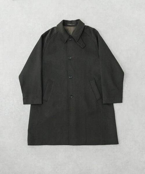 URBAN RESEARCH（アーバンリサーチ）の「WOOL BAL COLLAR COAT（ステンカラーコート・メンズ・KHAKI/BROWN/NAVY/BROWN CH・S/M/L）」の19枚目の写真
