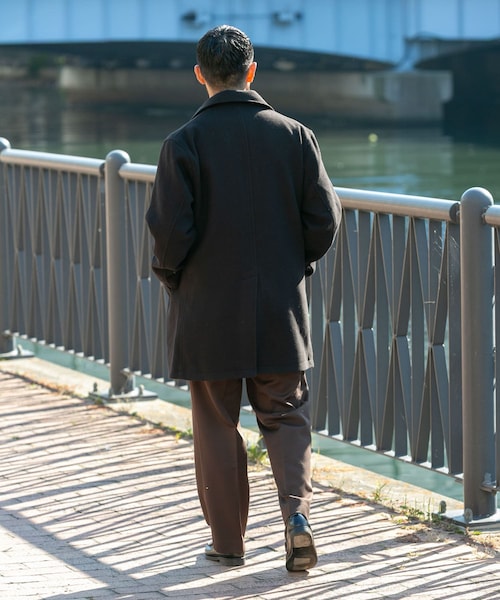 URBAN RESEARCH ROSSO(アーバンリサーチロッソ)の「『XLサイズあり』light meltonステンカラーコート(ステンカラーコート・メンズ・BLACK/NAVY/CHARCOAL/BROWN・M/L/XL)」の16枚目の写真