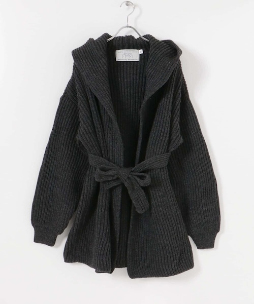 URBAN RESEARCH(アーバンリサーチ)の「『別注』OLDDERBY KNITWEAR×UR Open Front Hoodie(カーディガン/ボレロ・レディース・MUSGO/PURPURA/NIEBLA・FREE)」の1枚目の写真