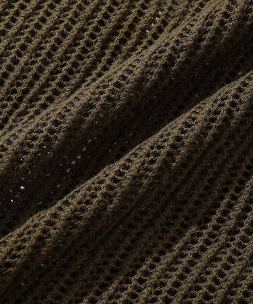 ADAM ET ROPE'（アダムエロペ）の「【YESEYESEE/イエスアイシー】KNITTED UTILITY VEST（ベスト・メンズ・ブラック/カーキ・L/M）」の18枚目の写真