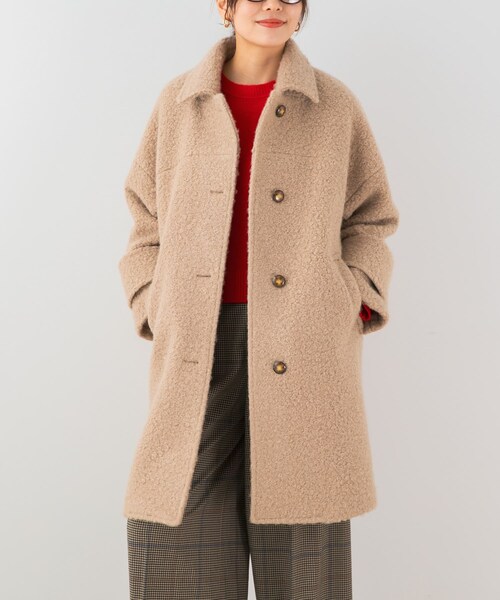 URBAN RESEARCH ROSSO（アーバンリサーチロッソ）の「F by ROSSO　『UR TECH』ブークレステンカラーコート（ステンカラーコート・レディース・BEIGE/NAVY・Free）」の20枚目の写真