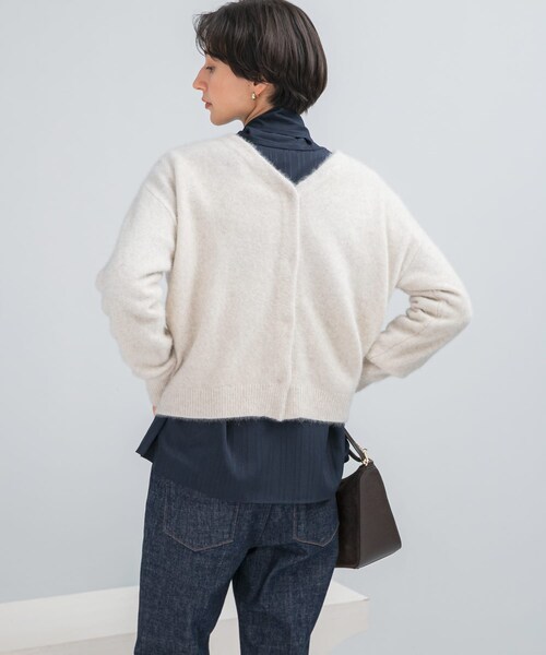 URBAN RESEARCH ROSSO（アーバンリサーチロッソ）の「エアリーニット2WAYカーディガン（カーディガン/ボレロ・レディース・G/WHITE/BEIGE/BLACK・Free）」の8枚目の写真