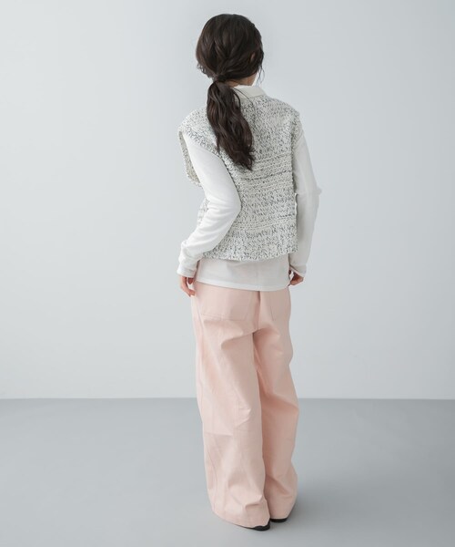 SENSE OF PLACE by URBAN RESEARCH（センスオブプレイスバイアーバンリサーチ）の「『洗濯可』ミックスカラーローゲージベスト（ベスト・レディース・BLACK/NAVY/IVORY・One）」の11枚目の写真