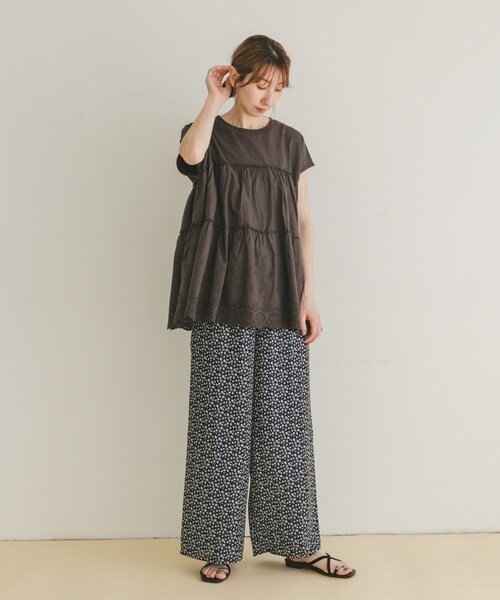 ITEMS URBANRESEARCH（アイテムズ アーバンリサーチ）の「ガライージーワイドパンツ（その他パンツ・レディース・NVY/MNT/WHT・FREE）」の12枚目の写真