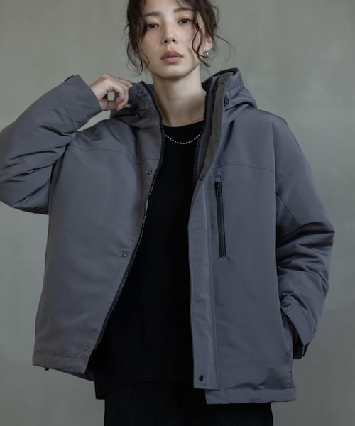 URBAN RESEARCH Sonny Label（アーバンリサーチサニーレーベル）の「フーディーダウンジャケット（その他アウター・レディース・アイボリー/ブラック/チャコール/グレージュ・FREE）」の3枚目の写真