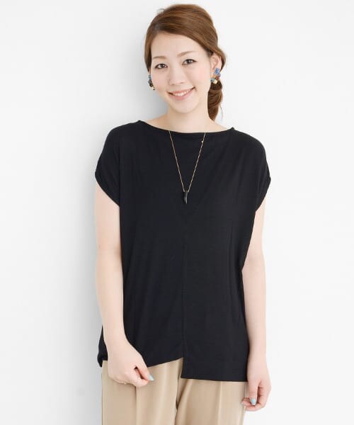 URBAN RESEARCH ROSSO（アーバンリサーチロッソ）の「アシンメトリー TOPS（Tシャツ/カットソー・レディース・BEIGE/OFF WHITE/BLACK・FREE）」の7枚目の写真