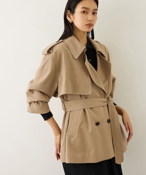 ROPE'(ロペ)の「【MANTECO(マンテコ)】テンセルウールミドル丈トレンチコート(トレンチコート・レディース・ベージュ・F)」の6枚目の写真