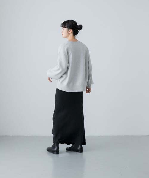 かぐれ（カグレ）の「『ユニセックス』コットンカシミヤスムースニットプルオーバー（ニット/セーター・レディース・GRAY/OATMEAL・1/2）」の16枚目の写真