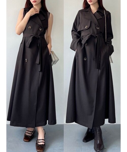 RESEXXY（リゼクシー） 2WAYセパレートフレアトレンチコート （BRN） RESEXXY（リゼクシー）の「2WAY セパレートフレアトレンチコート