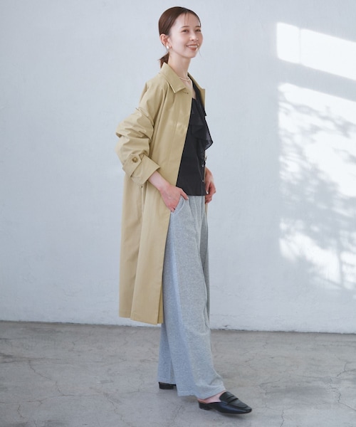 ROPE' PICNIC（ロペピクニック）の「【撥水・花粉ガード】ステンカラーコート/スプリングコート（ステンカラーコート・レディース・ベージュ/ベージュ系/ネイビー・36/38）」の14枚目の写真