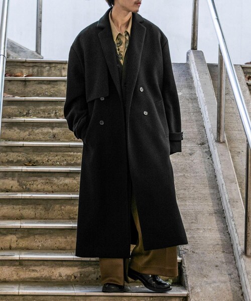 SENSE OF PLACE by URBAN RESEARCH(センスオブプレイスバイアーバンリサーチ)の「『わたべ×SOP』ダブルロングコート(チェスターコート・メンズ・GRAY/BLACK・M/L)」の18枚目の写真
