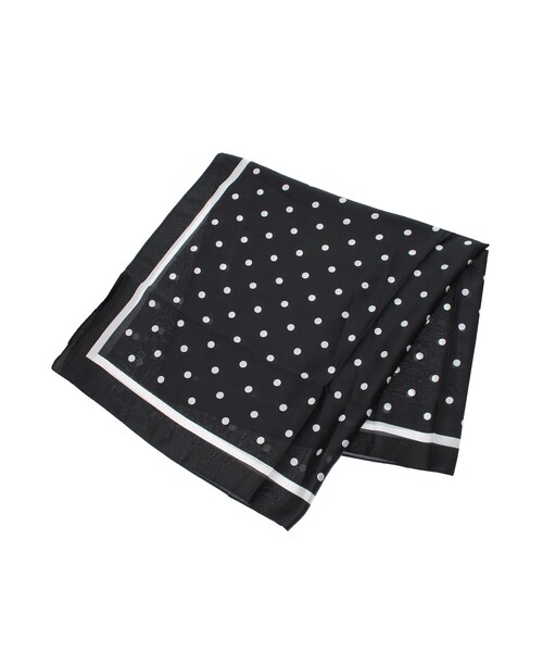 RESEXXY（リゼクシー）の「大判ドットスカーフ（マフラー・レディース・ホワイト/ブラック・F）」の5枚目の写真