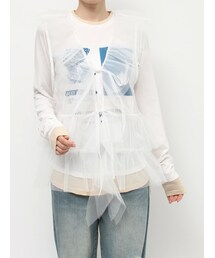 チュールドレープフリルベスト