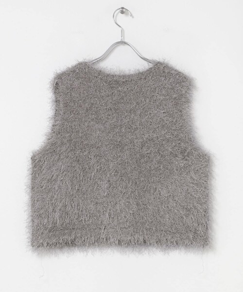 ITEMS URBANRESEARCH(アイテムズ アーバンリサーチ)の「フェザーVネックニットベスト(ベスト・レディース・OFF/GRY/BRN・Free)」の8枚目の写真