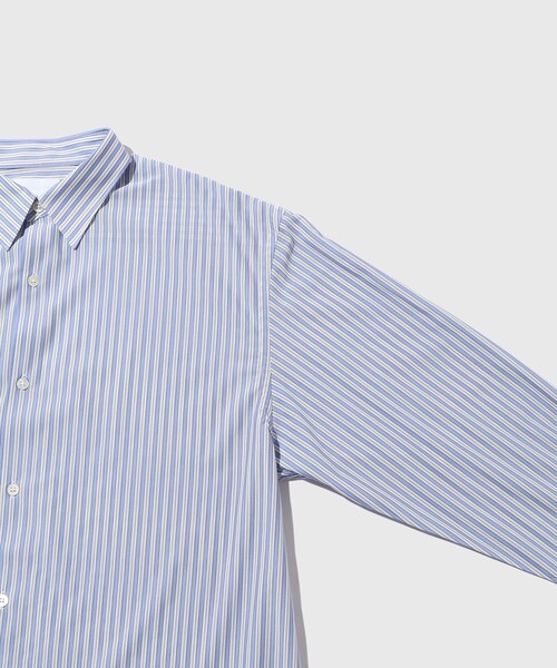 ADAM ET ROPE'(アダムエロペ)の「【KANEMASA PHIL./カネマサフィル】46G Stripe Modest Shirt(シャツ/ブラウス・メンズ・ブルー系・L/M)」の19枚目の写真