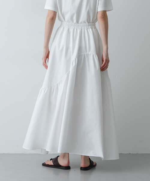 SENSE OF PLACE by URBAN RESEARCH(センスオブプレイスバイアーバンリサーチ)の「アシメキリカエギャザースカート(スカート・レディース・OFF WHITE/BLACK/BEIGE・One)」の7枚目の写真