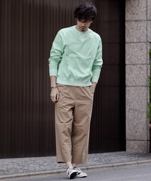URBAN RESEARCH ROSSO（アーバンリサーチロッソ）の「ヘビー天竺リラックスカラープルオーバー∴（スウェット・メンズ・LEMON/BEIGE/LAVENDER/MINT・S/M/L/XL）」の16枚目の写真