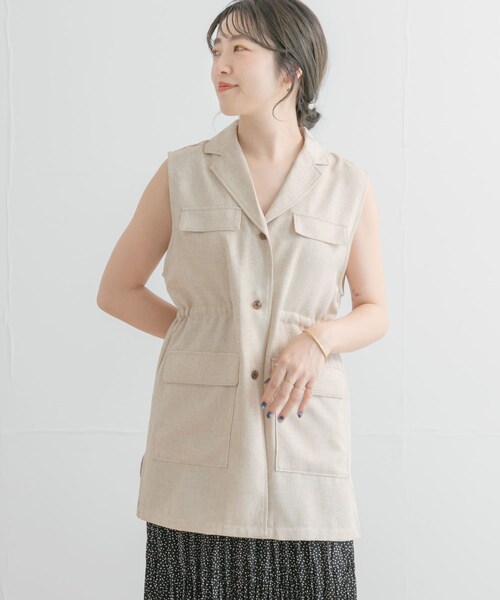 ITEMS URBANRESEARCH（アイテムズ アーバンリサーチ）の「ミリタリーベスト（ベスト・レディース・GRN/BEG/BLK・FREE）」の16枚目の写真