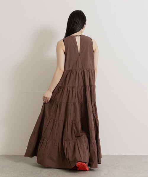 THE GOODLAND MARKET（ザグッドランドマーケット）の「FANAKA　Poplin tiered dress（ワンピース・レディース・58BRN/BLACK/024BLU・FREE）」の13枚目の写真
