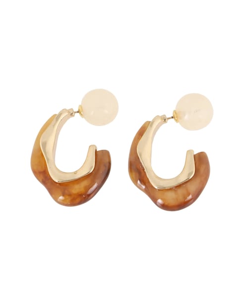 MERCURYDUO（マーキュリーデュオ）の「アクリル×メタルフープピアス（ピアス（両耳用）・レディース・ゴールド/シルバー・F）」の22枚目の写真