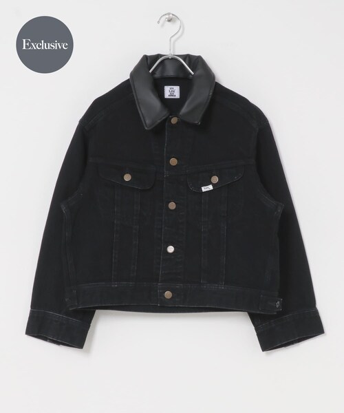 URBAN RESEARCH ROSSO(アーバンリサーチロッソ)の「『別注』Lee×ROSSO 2WAY COLLAR SHORT JACKET(デニムジャケット・レディース・OW BLACK/OW BLUE・Short)」の3枚目の写真