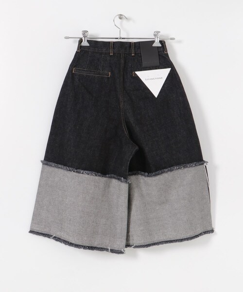 URBAN RESEARCH(アーバンリサーチ)の「LIVINGTONE DOLK4 - Flair culottes(デニムパンツ・レディース・BLK WHT/BLACK・34/36)」の9枚目の写真
