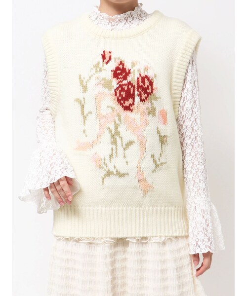 bouquet sweater vest