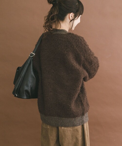 ITEMS URBANRESEARCH（アイテムズ アーバンリサーチ）の「シャギービッグカーディガン（カーディガン/ボレロ・レディース・BEG/L.GRY/BRN・Free）」の6枚目の写真