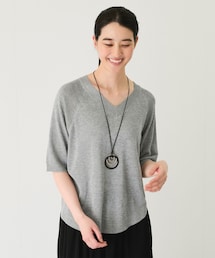 Jayro（ジャイロ）の「Ｖネック5分袖ニットトップス　　（ニット/セーター）」