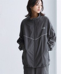 KANGOL SPORT | 裏メッシュ使いナイロントラックジャケット（はっ水加工・UVカット）＜大きいサイズ有＞（カンゴール　スポーツ）(ナイロンジャケット)